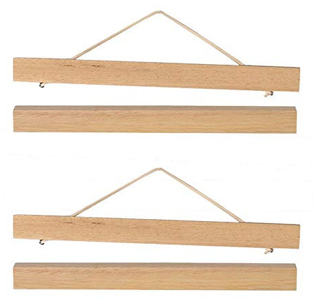 Tubayia 2 Sets Magnetische Holz Posterschiene Posterleiste Poster Bilderrahmen für Wand Dekoration