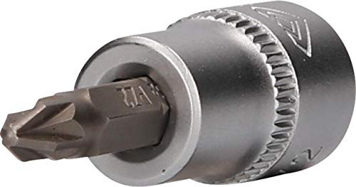 BRILLIANT TOOLS BT021881 Llave de vaso con punta de estrella PZ de 3/8, PZ2 [Powered by KS TOOLS]
