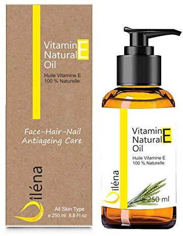 Oïléna - 100% Natürliches und Veganes Vitamin E-Öl | Anti-Aging Gesichtspflege | Wasserdichter Make-up-Entferner | Pflege für Haut, Haare, Nägel und Nagelhaut | Ideal bei Haarausfall, 250ml