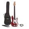 Gear4music LA Basso Elettrico 4 Corde Starter Pack di Gear4music Rosso