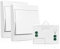 GreenSun Interrupteur Sans Fil et Sans Pile Auto Alimenté - Interrupteur de Sécurité de L'émetteur RF et Contrôleur de Récepteur, Commande à Distance Mural 200M, 433 MHz, 2 paquets