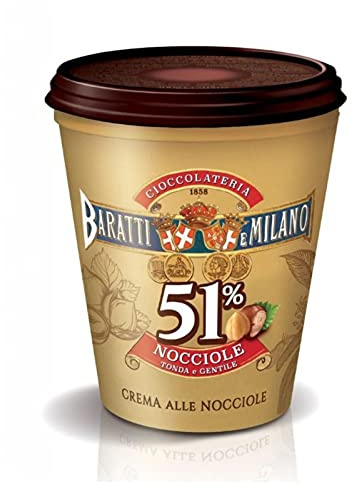6 CREME SPALMABILI BARATTI & MILANO CREMA NOCCIOLE 51% 200gr CACAO CIOCCOLATO