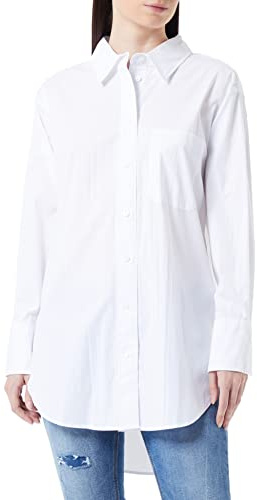 TOM TAILOR Denim Le signore Blusa a Righe 1032792, 20000 - White, S