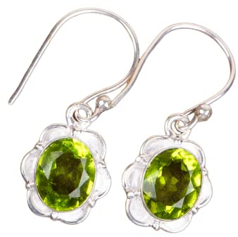 SHNAYA JEWLES Naturlig Peridot Ädelsten 925 Sterling Silver Smyckesörhänge, Snyggt Örhänge för henne, Fina silversmycken, Ädelstensörhänge, Alla hjärtans dag-present, Droppe & Dingla örhängen, Designörhängen för kvinnor, Sterlingsilver, peridot ädelsten