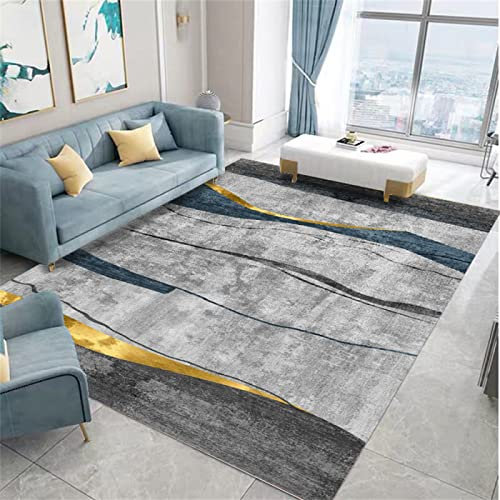 DJHWWD Teppich babyzimmer Junge auslegeware Grauer Rechteckiger Wohnzimmer Niedrigflor Balkon Bodenmatte waschbarer kinderzimmer 120X160CM
