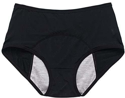 MJZYP Mutandine in Cotone Anti- Perdite, Pantaloni per Il Periodo mestruale, Traspirante Slip protettivi a Prova di perdite Confezione, Confezione Da 3 A,125-150kg