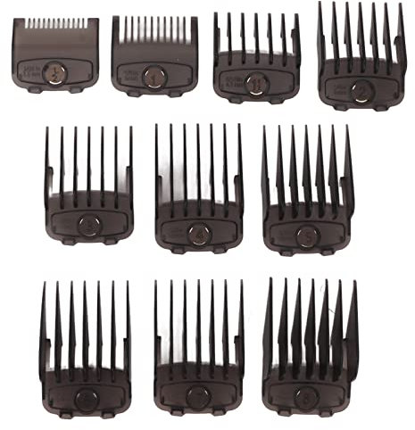 10 Stück Haarschneidekämme Führungen mit Aufbewahrungsbox, Voll Kompatibler Aufsatz für Haarschneidemaschinen Trimmer, Professionelle Leichte Haarschneider Schneidführungen mit 10 Verschiedenen Größen