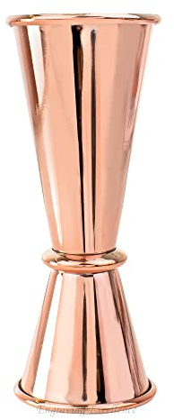 Personalised Cocktail Measuring Jiggers - 25/50ml Professional Bar Jiggers, Engraved Stainless Steel Jigger, Cocktail Making Gifts, Personalised Gifts for Men & Women (Shiny Rose Gold)
