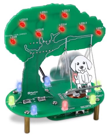 PEMENOL Löt Bausatz DIY Elektromagnetische Schaukel Puppy Lötübungen projekt für Anfänger mit Einstellbaren Lichtern Swing Maglev Elektronik Bausatz Erwachsene Bildung Schule Weihnachtsgeschenk Deko