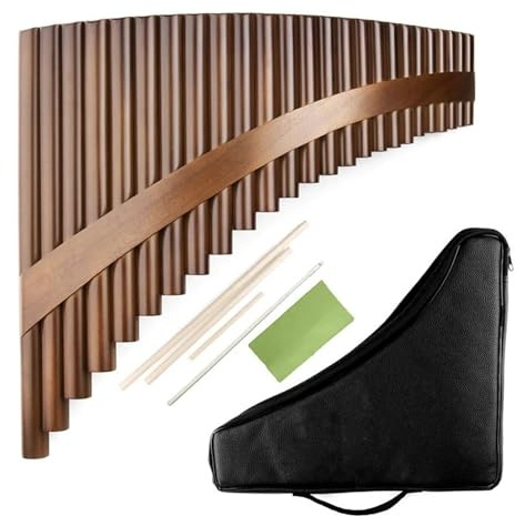 Panflöte aus Bambus 22 Pfeifen Panflöte G-Tonart Panflöte Holzblasinstrument Bambus Panflöte Bitterbambus Über 4 Jahre(Right)