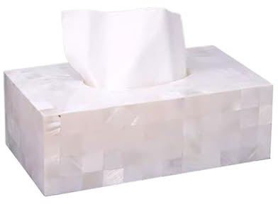 Zhaoj24-05 Kosmetiktücher Box Hochwertige Muschel-Papierhandtuchbox, Wohnzimmer-Couchtisch, Art Sense-Schubladenbox, dekorative Servietten-Aufbewahrungsbox für Esszimmer Badezimmer Schlafzimmer(Groß)
