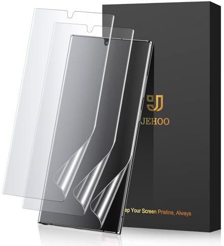 JEHOO für Samsung Galaxy S21 Ultra Matt Schutzfolie, 3 Stück Weiche TPU Matte Displayschutzfolie, Fingerabdruck-ID Unterstützen, Berühren seidig, Entspiegelt, Geeignet für Gaming-Enthusiasten