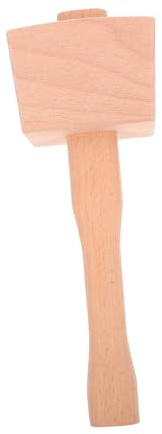 BUGUUYO Wooden Mallet Carpenter Mallet 9.5 Inch Solid Beech Wood Hammer Woodworking Hand Tool for Carving and Camping