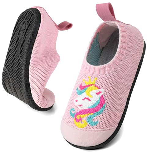 Comfyouth Pantoufles pour enfants garçons et filles - Respirantes - Antidérapantes - Pour la maternelle, Rose, 30/31 EU