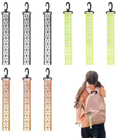 Reflektierende Anhänger, 9 Stück Reflektierende Anhänger, Reflektor Anhänge, Reflektor Anhänger Reflektor Schlüsselanhänger, Reflektoren Anhänger für Handtasche Jacken, Rollstuhl Gehen
