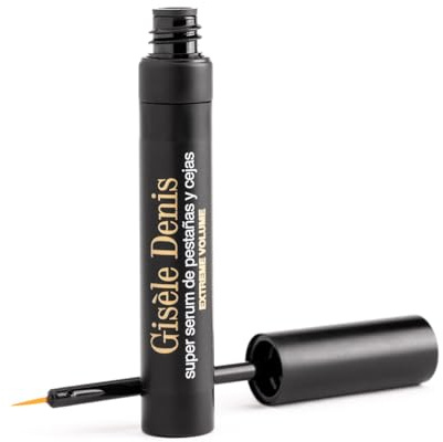 GISÈLE DENIS - Super Serum de Pestañas y Cejas Extreme Volume 5 ml, Serum 2 en 1, Estimula el Crecimiento de Pestañas, Cejas Definidas, Estimula la Producción de Queratina, Uso Diario, Fórmula Vegana