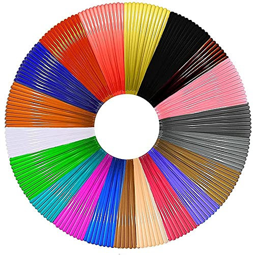 Diheohg 3D Stift Filament PLA NachfüLlen Packungen 20 Farben, 16 Ft Pro Farbe Insgesamt 320 Ft 1,75 Mm Premium Filament für Den 3D Druck Stift Kommt