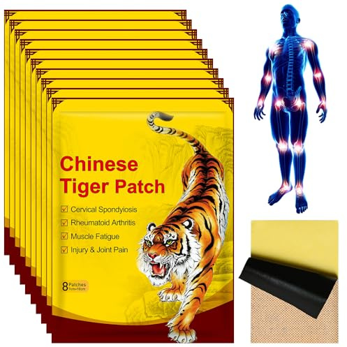 LYPPUL Wärmepflaster, 80 Stück Schmerzlinderung Patch, Schmerzpflaster | Chinesische Ferninfrarot Pflaster, Tiger Soreness Relief Patch, Schmerzlinderung Pflaster für Gelenke und Muskeln