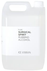 Chemical Elements Pure Surgical Spirit Rubbing Alcohol 5L - Multipurpose Cleaning Alcohol, Effective Sanitiser and Disinfectant, Suitable for Hygiene, Medical, and Household Use
