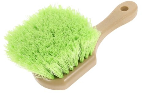 Spazzola per Lavaggio Auto con Setole Morbide Pennello per Pulizia Pneumatici e Cerchi Strumento Versatilper Interni Ed Esterni Resistente per Tappetini Pneumatici e Moquette