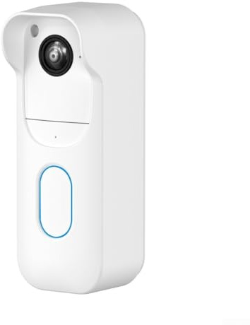 Schützende Silikonhülle für Blink Video Türklingel, Wetterfeste Silikon-Schutzhülle, für Blink Video Doorbell Camera (Weiß)