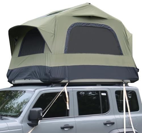 HOMEFUN Inflatable Rooftop Tent for Car Truck, 2 Person Roof Tent with Waterproof 300D Fabric, Windproof Design for Overlanding and Outdoor Adventure,Easy to Set Up