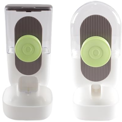 Durlo Distributeur automatique d'eau et de nourriture suspendu pour animaux de compagnie en cage, mangeoire pour petits chiens, chats, chatons, lapins, cochons d'Inde, furets et hérissons
