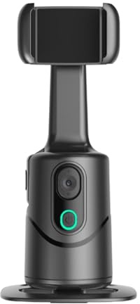 Stabilizzatore per smartphone - Supporto di rotazione a 360 °, Supporto di riconoscimento AI, Supporto per sensore di Movimento Automatico, treppiede vlogging | Dispositivo Vivavoce per CIN