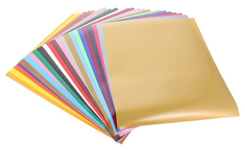 LOLIPPYY 23 piezas Película Transferencia Calor para Ropa Vinilo DIY Letras Resistente y Fácil Corte para Tejidos Diverse
