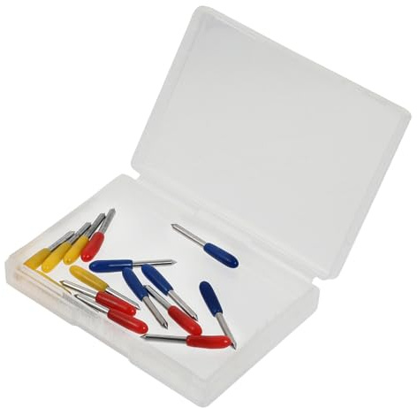 Ipetboom 15 pièces Lames de Découpe pour Traceur pour Gravure Vinyle Tissu Cutters de Remplacement pour Machines de Découpe et Gravure