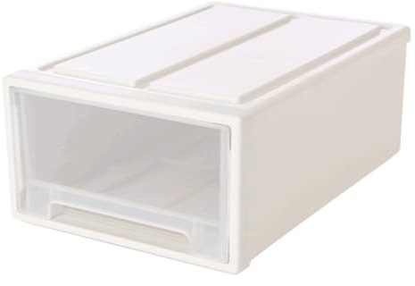 Genérico Caja Contenedora de Plástico Transparente 37x25x14 Cm Apilable Duradera para Ropa y Zapatos Organizador Multifuncional para Hogar y Armario