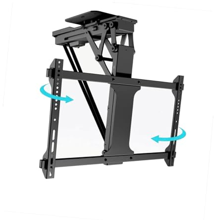 Soporte motorizado para TV – Soporte de techo para TV, soporte de pared para TV, soporte telescópico de elevación eléctrica con memoria inteligente, se adapta a televisores de 32 a 75 pulgadas