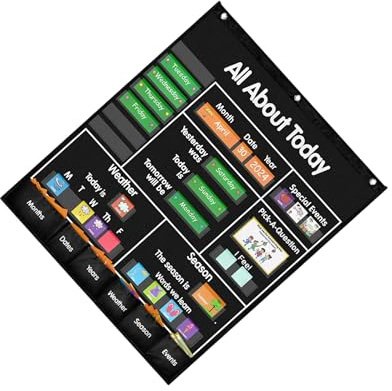 dijiusidy Cirkeltid Lärandecenter Fickdiagram Väder Pedagogiskt Roligt Lärande Kalender Diagram Organizer ABC Bokstäver Organizer Läromedel Hängande