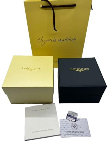 ROUREOX Klocklåda Set Komplett Förpackning Bärkasse Ytterkartong Blå Träväska Display Organisatör för Longines Master Collection