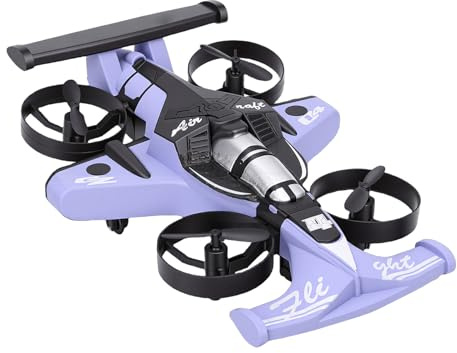 Kikumi 2-in-1-RC-Flugauto-Flugzeug, Ferngesteuertes Stuntauto mit Stabilen 2,4-GHz-Hochfrequenzsignalen für Anfänger, mit Einem Tastensteuerungssystem für den Außen- und Innenbereich