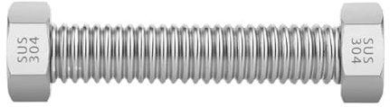 Tubo Corrugato Acciaio Inox Tubo flessibile antideflagrante ad alta pressione con soffietto in acciaio inossidabile 304 da 1 pollice DN25 metallico speciale for acqua calda e fredda(50cm)