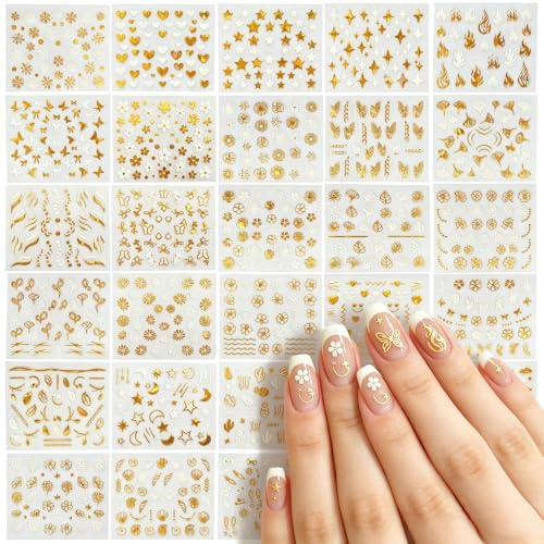 FAYHETG Stickers Ongles 30 Pièces Autocollant Ongle Papier photo