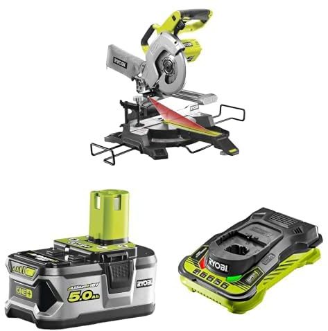 Ryobi R18MS216-0 Mitre Saw + 5ah Battery & Charger