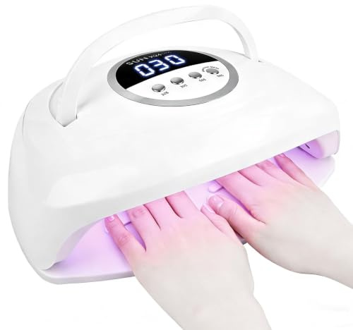 ZWOOS® Lampe UV Ongles Gel Professionnelle 380W avec 84 perles de lampe, Lampe LED Ongle avec Capteur Automatique, LCD Ecran, 4 Minuteries 10s/30s/60s/99s pour Vernis Semi Permanent, Gel et Vernis