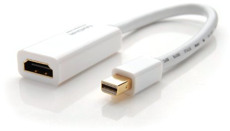 KabelDirekt – Adattatore Mini Displayport su HDMI (Connetore Mini Displayport Maschio > Connettore HDMI Femmina, Full HD, 3D, per la trasmissione video, audio, notebook, TV), TOP Series