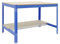 Simon Rack Mesa de Trabajo Taller, 400 kg Capacidad Carga, 842x910x610 mm, Azul/Madera - BT0