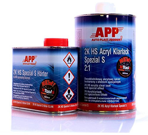 APP 2K HS Klarlack Spezial S (kratzfest) 2:1 1 Liter + 0,5 Liter Härter (normal) 020109N
