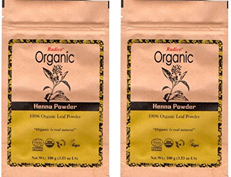 Radico Henna-Blattpulver 2er-Pack (2 x 100g) Lawsonia Inermis (bio, vegan) x2