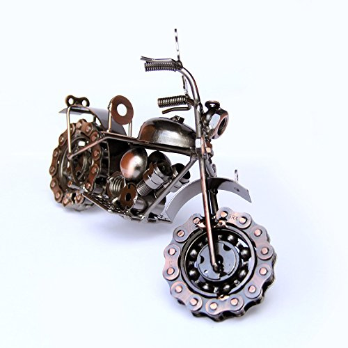 Trebisky Skulptur aus druckgegossenem Harley Davidson Scrap-Metall Motorrad Copper Chopper