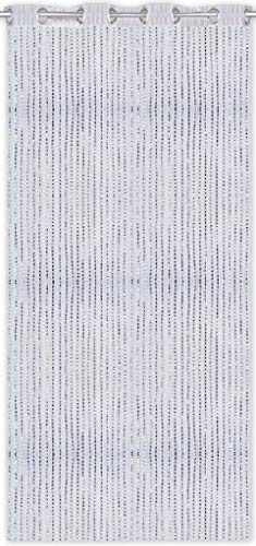 Arsvita Fadenvorhang Lurex-Optik Fadengardine Türvorhang mit Ösen, Trendige Dekoration in vielen verschiedenen Ausführungen erhältlich (140x250 cm/weiß - perlweiß)