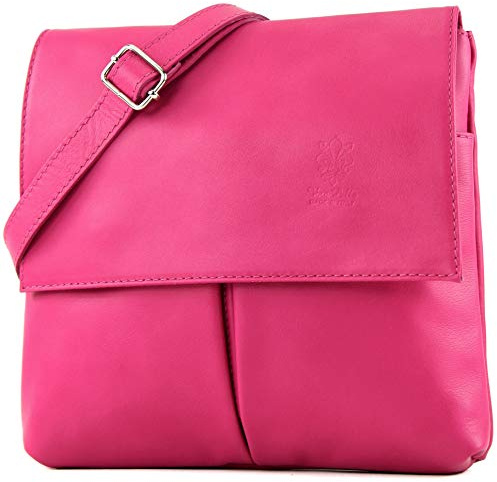modamoda de T63 Damen Nappaleder Umhängetasche Schultertasche, handmade in Italy