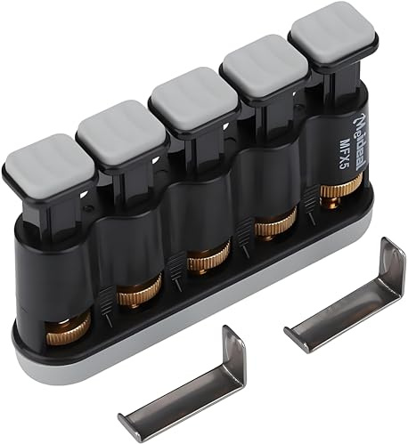 Fingertrainer, Variabler Grifftrainer für Klavier und Gitarre, Handkrafttrainer mit einstellbarer Spannung, für Musiker, Pianisten, Gitarristen, Musikschüler und Profis