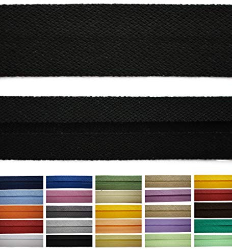 Roban Fashion Baumwoll Schrägband 18mm breit Textilband Blende in 24 Farben