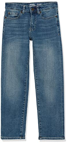 Amazon Essentials Jungen Regular Straight-Fit Jeans Light Wash, 7 Plus