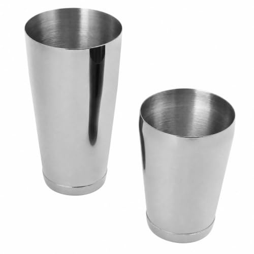 Cocteleras Boston 2 Piezas, Coctelera Profecional de Vaso de Gran Capacidad de 850 ml y 550 ml, Cocktail Shaker Set barman de, Cocteleras de Bar para Hacer Cócteles (negro)